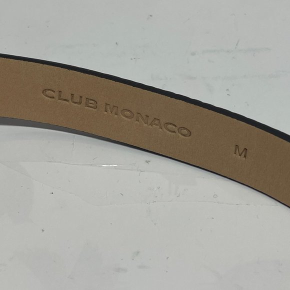 CLUB MONACO Belt! Skinny, Brown, Faux Snakeskin, with Gold Hardware Size Medium main image 6